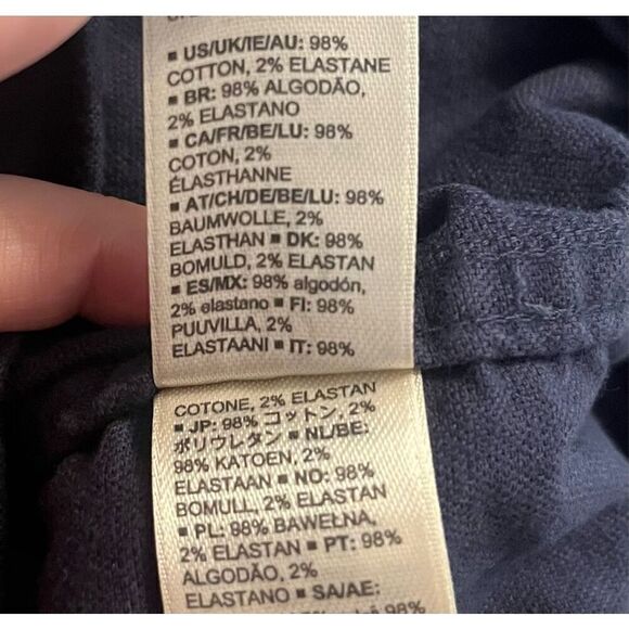 Goodthreads Blue Cotton Button Down Casual Short Sleeve Shirt - Picture 4 of 4